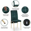 Sapphtopaz Modern Dining Chairs Set of 4 Upholstered Chair with Metal Legs Armless Backrest Chairs for Kitchen, Dining Room, Living Room - 4 of 4