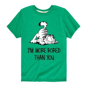 Boys' - Garfield - More Bored Than You Short Sleeve Graphic T-Shirt - 1 of 4