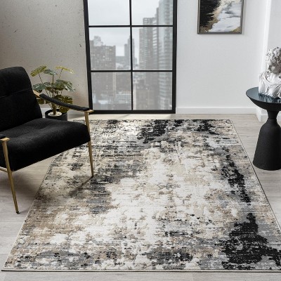 Luxe Weavers Abstract Textured High-Low Area Rug
