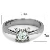Slickblue Women's Halo Engagement Style Ring, Clear CZ Center with 4 Accents, Silver Steel Finish, Sizes 5–10 - 2 of 4