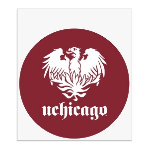 University of Chicago Primary Logo Automotive Car Window Locker Circle Bumper Sticker - 1 of 4
