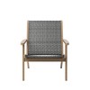 New Classic Furniture,Radius Wood and Wicker Patio Side Chair in Gray (Set of 2) - 3 of 4