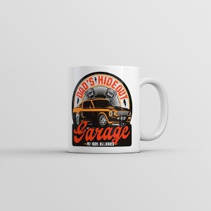 Crazy Dog T-Shirts Dads Hideout Garage Mug Funny Mechanic Graphic Coffee Cup-11oz - 1 of 4