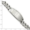 Black Bow Jewelry Men's Stainless Steel Curb Link Grooved I.D. Bracelet, 8.5 Inch - 4 of 4