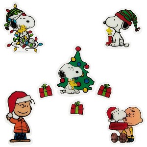 Northlight 8-Piece Peanuts Snoopy and Charlie Brown Christmas Window Clings - 1 of 4