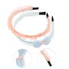 Unique Bargains Girl's Elegant Mesh Headbands 5.51"x4.72"x0.28" Lake Blue Orange 2 Pcs - 3 of 3