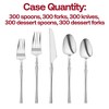 Smarty Had A Party Shiny Silver Moderno Plastic Cutlery Set - 300 Guests - 3 of 4