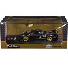 Pagani Huayra R Matt Black Carbon Fiber with Gold Wheels Limited Edition "Global64" 1/64 Diecast Model Car by Tarmac Works - 4 of 4
