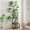 VECELO Plant Stand Indoor with Grow Lights, Indoor Plant Shelf, Metal Plant Flower Display Shelf, Tree-Shaped Plant Rack - 3 of 4