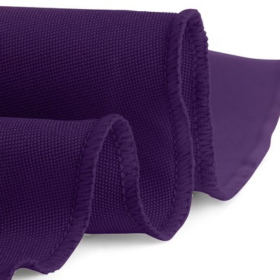 Purple 132-Inch Round Polyester Tablecloth for Buffet Tables