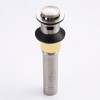 DOMETOUR Pop-Up Drain Stainless Steel With Overflow Anti-Clogging for Vessel Sink Lavatory Vanity Sink Drain with Strainer Basket, Brushed Nickel - 2 of 4