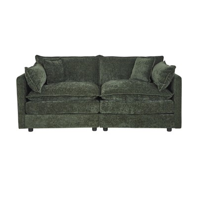 NicBex 77.2 Inch Modern Loveseat Couch 2-Seater Sofa with 2 Arm Pillows and 2 Throw Pillows for Living Room,Apartment,Bedroom