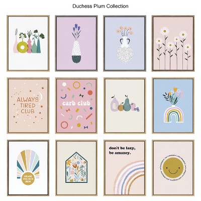 Natural Floral House Framed Canvas Print, 18x24