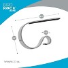BIRDROCK HOME Christmas Stocking Mantel Hooks - Holds Up to 10 lbs - Ideal for Hanging Stockings & Holiday Decor - 4 Pack, Mantel Hooks (Royal Silver) - 2 of 4