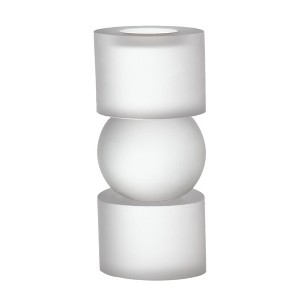 AZL1 Life Concept Candle Holders, Frosted Glass Cylinder Holder for Modern Tabletop and Shelf Display , White, 3.1"*3.1"*7.1" - 1 of 4
