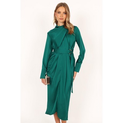 Petal And Pup Womens Dionne Long Sleeve Midi Dress - Emerald 6 : Target