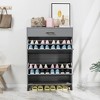 KWPZQEB Shoe Storage Cabinet, Wooden Shoe Cabinet Storage with 2 Flip Drawers, Hidden Shoe Cabinet, Freestanding Shoe Rack for Entryway - 4 of 4