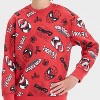 Boys' Spider-Man Printed Fleece Crewneck Sweatshirt - Red - 2 of 4