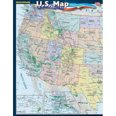 U.S. Map: States & Cities Guide - by  Barcharts Inc (Poster)