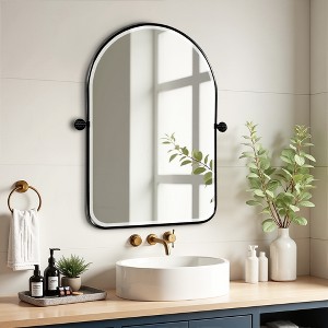 Spassway Bathroom Vanity Mirrors Black/Gold Metal Framed Mirror Oval Wall-Mounted Mirror Classic Wall Mirror for Home Decoration - 1 of 4