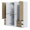 TIRAMISUBEST 6-Door Bedroom Armoire Closet with Hanging Rods, Modern Large Wardrobe Clothes Organizer with 4 Drawers and Storage Shelves - 4 of 4