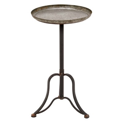Metal Round Accent Table Black - Olivia & May