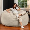 Jaxx 5 Foot Saxx - Large Round Bean Bag Chair for Adults - Lush Velvet - 2 of 3