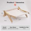 Mewoofun Cat Window Perch Cat Bed for Indoor Cats Cat Window Hammock Seat Adjustable Sturdy Durable Steady Cat Bed, Beige, 18.5"x8.4"x15.5" - 3 of 4