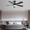 SKRAN 52"Ceiling Fans with Lights and Remote Control, Flush Mount, 5 Blades, Quiet Reversible DC Motor for Living Room, Bedroom, Patios,Black - 2 of 4