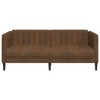 vidaXL 2-Seater Sofa - Faux Suede loveseat Settee - Brown Faux Leather Couch for Living Room/Lounge - Modern 69.3" x 30.1" x 29.3" - 3 of 4