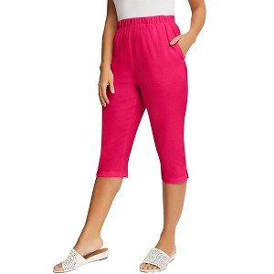 Jessica London Women's Plus Size Soft Ease Capri - 1 of 4