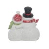 Transpac Resin 3.75 in. Multicolor Christmas Snowman Couple Figurine with Glitter Detail - 3 of 4