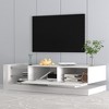 70.8" TV Console with Storage Cabinets, Full RGB Color 31 Modes Changing Lights, Remote Control LED TV Stand, Modern Entertainment Center - 2 of 4