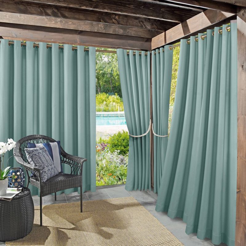 Sailor Indoor/Outdoor UV Protectant Room Darkening Grommet Top Curtain Panel - Sun Zero, 1 of 7
