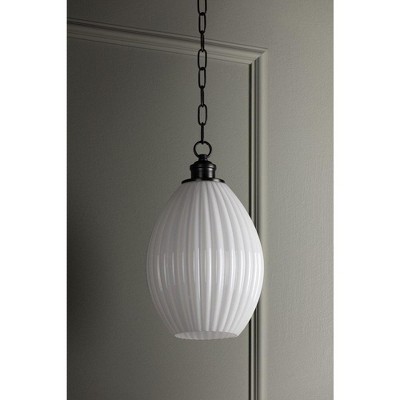 Hillary Small Old Bronze Glass Pendant Light