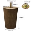 Unique Bargains Wood Furniture Sofa Dresser Legs Round Mid-Century Modern Replacement Feet Set of 4 - 2 of 4