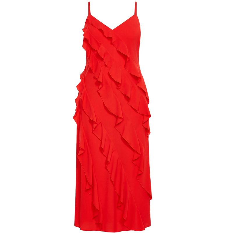 Women's Plus Size Waverly Dress - red | AVENUE, 5 of 10