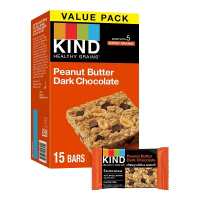 KIND Healthy Grains Bars Peanut Butter Dark Chocolate Chunk -18oz/15ct