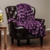 Chanasya Soft Wave Faux Fur Throw Blanket With Reversible Faux Shearling - 3 of 4