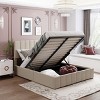 Upholstered Platform Bed with Hydraulic Storage, Modern Frame Bed with Linen Headboard for Bedroom-Baofuwish - 2 of 4