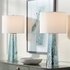 360 Lighting Marcus Modern Table Lamps 30" Tall Set of 2 Mercury Glass Column White Drum Shade for Bedroom Living Room Bedside Nightstand Office Home - 2 of 4