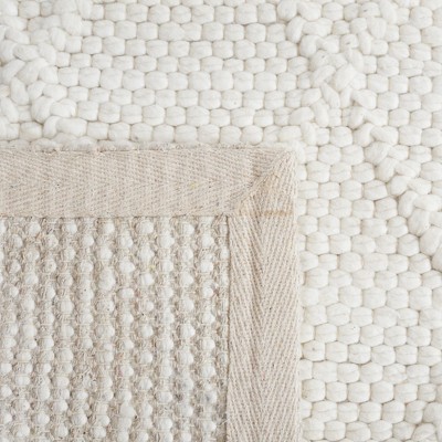 Ivory Hand-Tufted Wool and Viscose 4' x 6' Area Rug