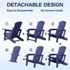 Maggift Patio Accent Chairs, Plastic Adirondack Chairs with Cup Holders, Lawn Chairs for Patio, Garden, Poolside, Blue, 31.4"*29.6"*36.4" - 4 of 4