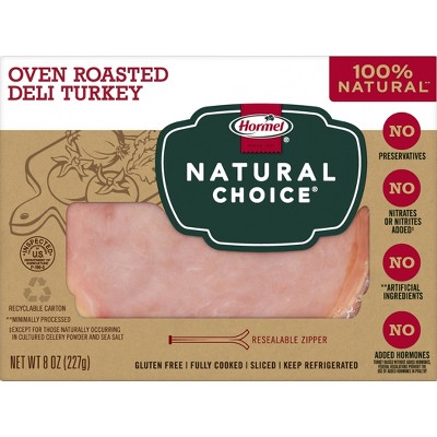 Hormel Natural Choice Sliced Oven Roasted Deli Turkey - 8oz