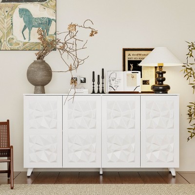 Famapy 4 - Door Diamond - Patterned Surface Dresser for Living Room Storage