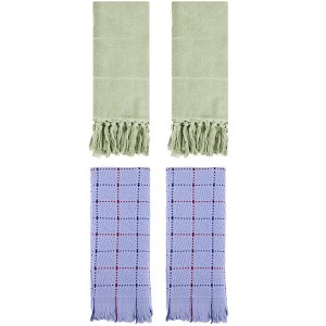 REGALWOVEN 4 Packs Cotton Absorbent Soft Decorative Turkish Bath Towel for Bathroom - 1 of 4