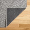 TOWN & COUNTRY BASICS Pax Herringbone Textured Solid Everwash® Washable Area Rug, Low Pile, Non-Slip, Easy Clean Pet Friendly Rug, Grey, 1'11"x2'11" - 4 of 4