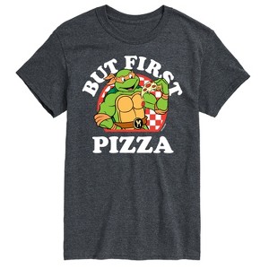 Men's - Teenage Mutant Ninja Turtles - But First Pizza Short Sleeve Graphic T-Shirt - 1 of 4