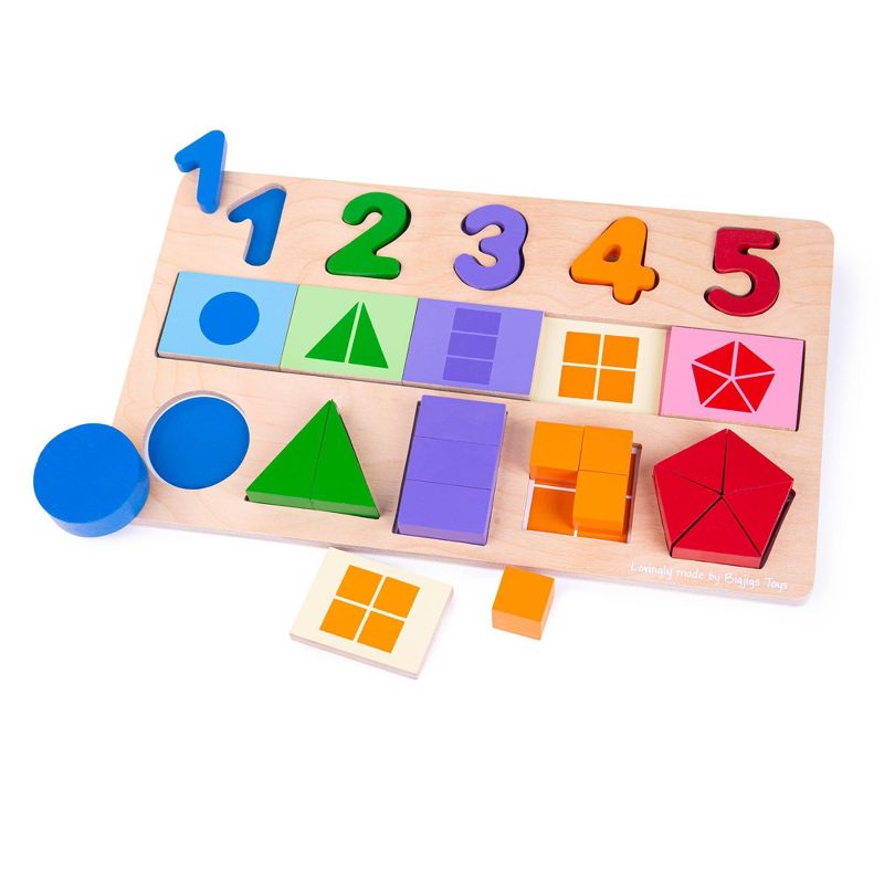 Bigjigs Toys My First Fractions Wooden Educational Toy, 5 of 6