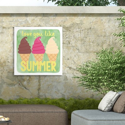Erin Clark Summer Typography Canvas Print with Aluminum Frame